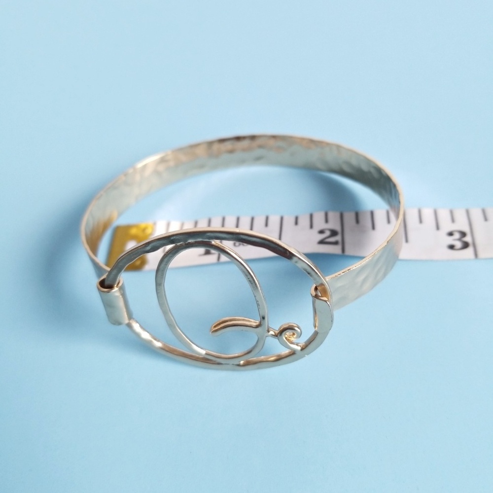 Anthropologie Q Monogram Script Cuff - image 5